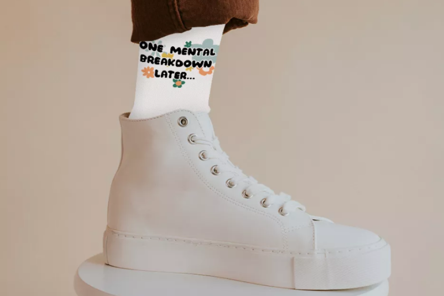 Comfy Socks with Therapy Quotes
