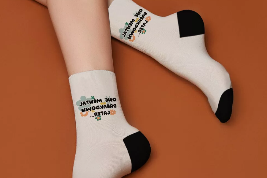 Comfy Socks with Therapy Quotes